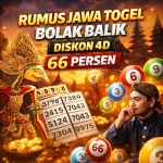 Visualisasi rumus Jawa togel bolak balik dengan karakter wayang dan diskon 4d 66 persen untuk optimasi taruhan.